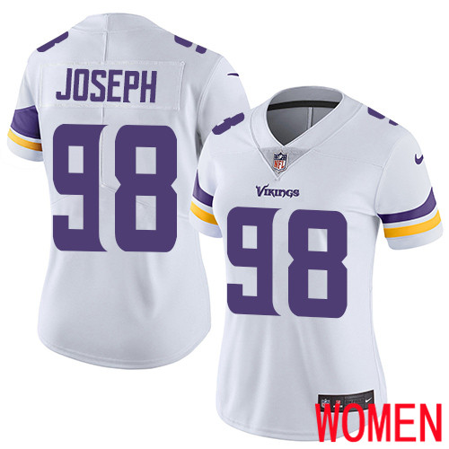 Minnesota Vikings #98 Limited Linval Joseph White Nike NFL Road Women Jersey Vapor Untouchable->women nfl jersey->Women Jersey